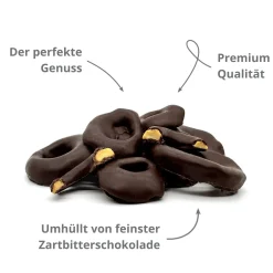 Apfelringe mit Zartbitterschokolade