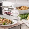 Fischfilet mit Apfel-Meerrettich-Kruste und Senfkörnern