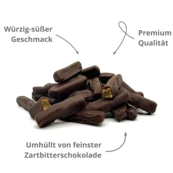 Ingwerstäbchen mit Zartbitterschokolade