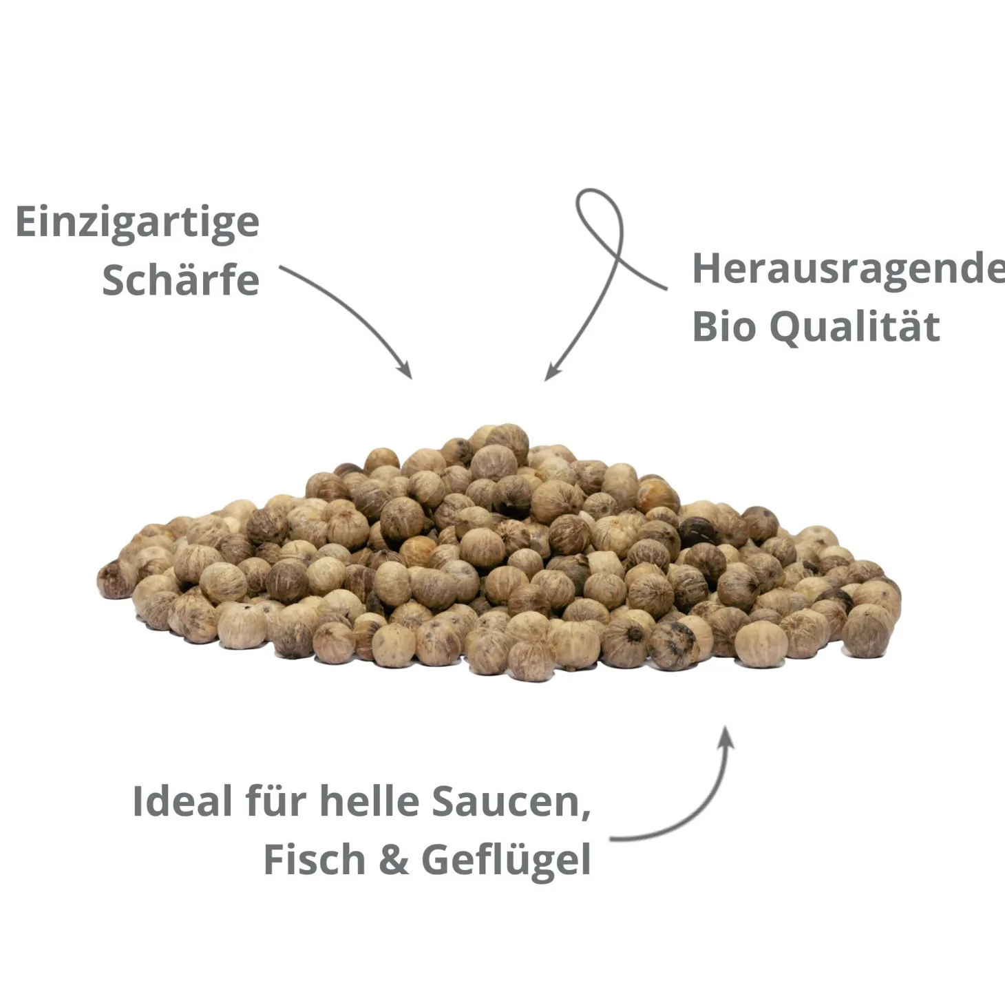 Weißer Kampot Pfeffer BIO
