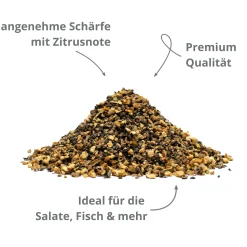 Zitronenpfeffer, grob Gewürzzubereitung